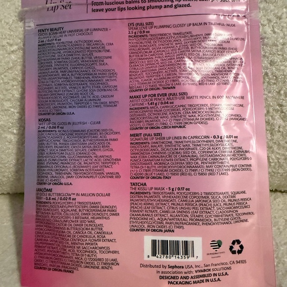 Sephora Lip 👄 Favorites Bundle $20 Full Size + Deluxe Minis (Partial Set) - Picture 3 of 3